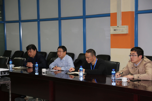 万名干手下下层烟台市国企一队到EMC易倍软件公司调研座谈